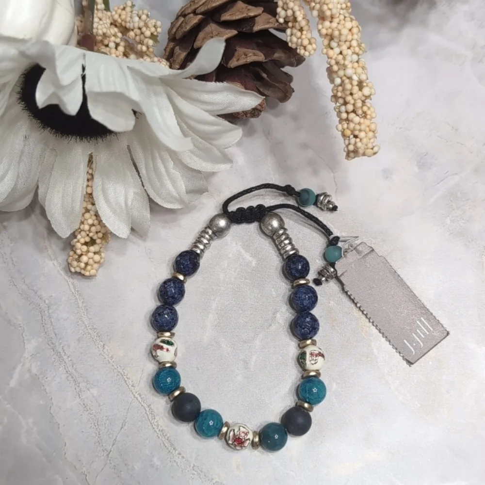 J. JILL Elegant Blue Beaded Bracelet NWT